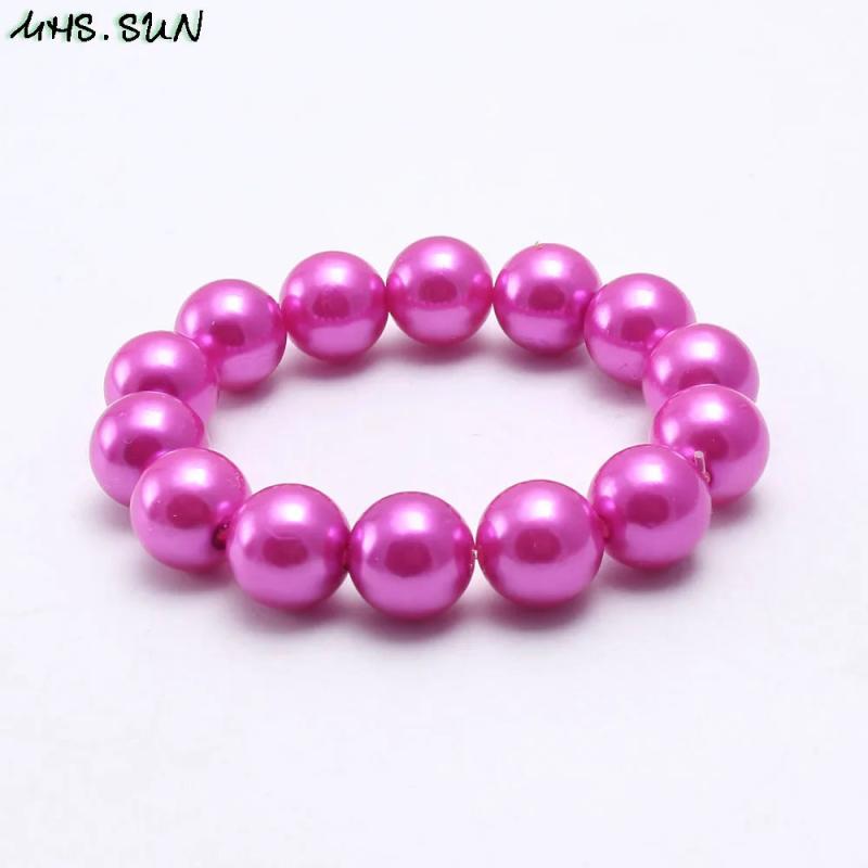 5pc Baby Kids Elastic Beaded Bracelets Girls Jewelry