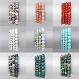 Multicolor Beaded Bracelet Natural Stone Lapis Agates Amazonite 4-10mm