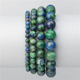 Multicolor Beaded Bracelet Natural Stone Lapis Agates Amazonite 4-10mm