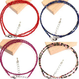 Natural Stone Bead Necklace Bracelet Agate Crystal Quartz Reki Clavicle Chain