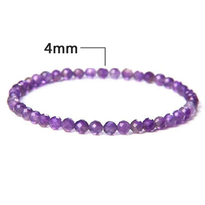 Purple Quartz Crystal Beads Charm Bracelet Amethysts Series Beaded Bracelets