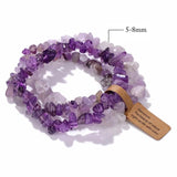 Purple Quartz Crystal Beads Charm Bracelet Amethysts Series Beaded Bracelets