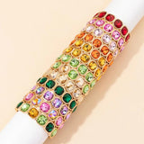 Square Rhinestone Crystal Bangle Boho Bracelet