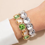 Square Rhinestone Crystal Bangle Boho Bracelet