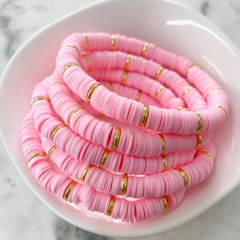 Heishi Disc Beads Bracelet Jewelry for Women Boho Summer Friendship Bracelets