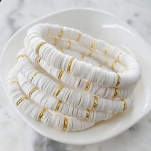 Heishi Disc Beads Bracelet Jewelry for Women Boho Summer Friendship Bracelets