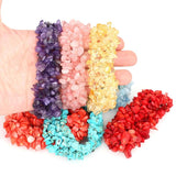 Amethyst Chip Beads Bracelet Natural Stone Healing Crystal Bohemian Bangle