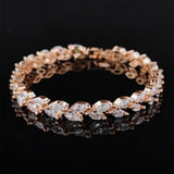 Silver Leaves Bracelet Bangle For Women Anniversary Gift