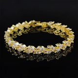 Silver Leaves Bracelet Bangle For Women Anniversary Gift