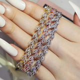 Silver Leaves Bracelet Bangle For Women Anniversary Gift