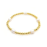 Natural Pearl Jewelry Evil Eye Bracelet 18 K Waterproof Beaded Pulseras