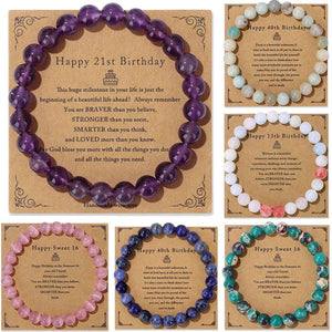 Birthday Bracelet Stone Beads Bracelet For Men Women, 70 Years Old