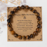 Birthday Bracelet Stone Beads Bracelet For Men Women, 70 Years Old