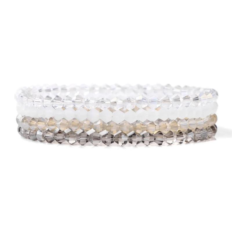 Colorful Crystal Bracelet Set Faceted Austria Beads Jewelry