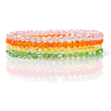Colorful Crystal Bracelet Set Faceted Austria Beads Jewelry
