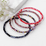 Colorful Crystal Bracelet Set Faceted Austria Beads Jewelry