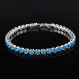 Pink Green Round Bracelet Bangle for Women Gift S6792
