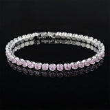 Pink Green Round Bracelet Bangle for Women Gift S6792