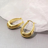 925 Silver Hip Hop Retro Elliptical Droplets Earrings For Women