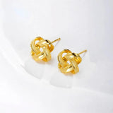 14k Ruyi Chinese Knot Earrings Gift for Her 999 Fine Jewelry