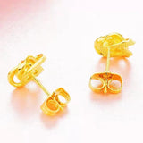 14k Ruyi Chinese Knot Earrings Gift for Her 999 Fine Jewelry