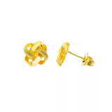 14k Ruyi Chinese Knot Earrings Gift for Her 999 Fine Jewelry
