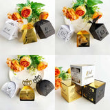 10Pcs Eid Mubarak Candy Box Lace Paper Box for Eid Gift Cookies Ramadan Party