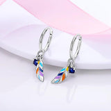 925 Silver Double Hoop Earrings with Pave Studs