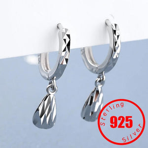 925 Silver Pattern Drop Earrings Jewelry Gift