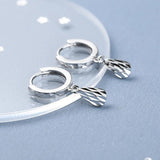925 Silver Pattern Drop Earrings Jewelry Gift