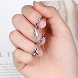 925 Silver Pattern Drop Earrings Jewelry Gift