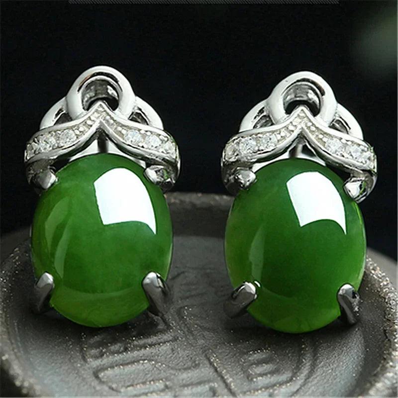 Green Chalcedony Water Drop Earrings - Boutique Agate Jewelry