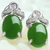 Green Chalcedony Water Drop Earrings - Boutique Agate Jewelry