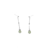 925 Silver Bead Hotan Jade Earring Tassels Vintage Ethnic Jewelry