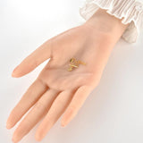 Women 925 Silver Star Moon Stud Chain Earring Fine Jewelry