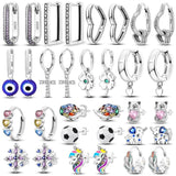 925 Silver Star & Moon Rabbit Carrot Earrings