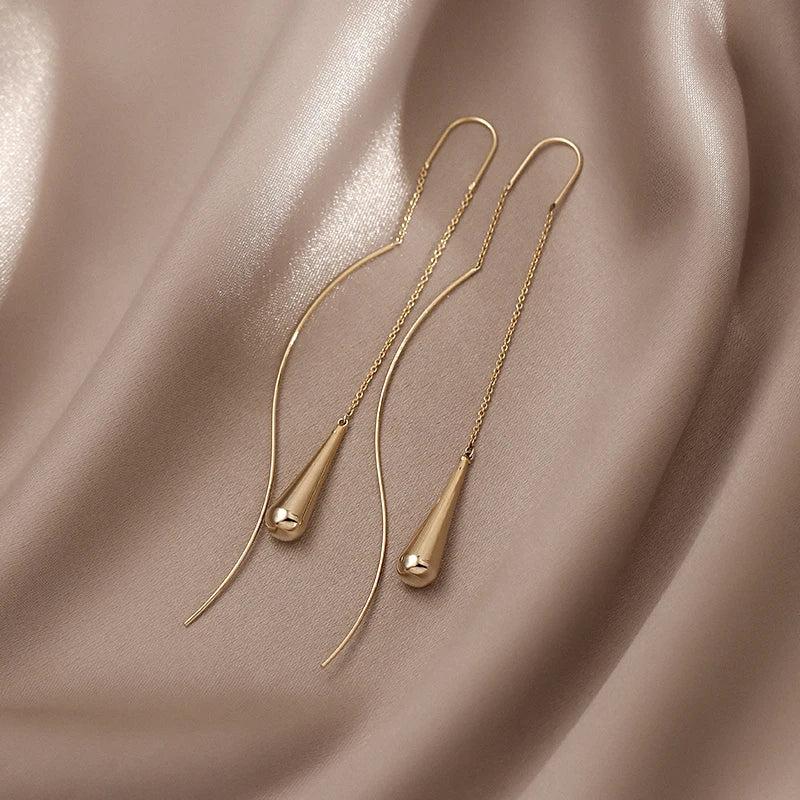 Long Drop Earrings Zirconia Delicate Jewelry Gift