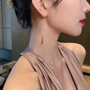 Long Drop Earrings Zirconia Delicate Jewelry Gift