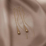 Long Drop Earrings Zirconia Delicate Jewelry Gift
