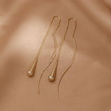 Long Drop Earrings Zirconia Delicate Jewelry Gift