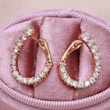 Zircon Half Open Curve Geometric Earrings for Women