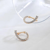 Zircon Half Open Curve Geometric Earrings for Women