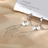 Foxanry Silver Tassel Earrings for Women Wedding Jewelry