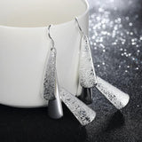 925 Silver Wedding Dangle Earrings Engagement Party Jewelry