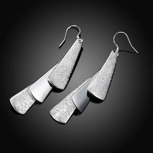 925 Silver Wedding Dangle Earrings Engagement Party Jewelry
