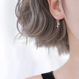 Butterfly Drop Earrings 925 Silver Sweet Irregular Earrings Gift