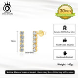 Sterling Silver Dangle Chain Tennis Earrings for Women SE396