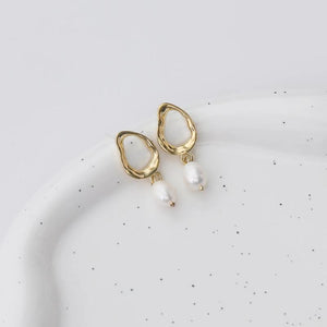 Baroque Pearl Dangle Earrings S925 Needle ECO Brass 14kAnti/Gold Filled HYACINTH