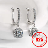 Square Shape Drop Earrings Bridal Wedding Jewelry Dangle Earring