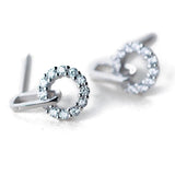 Colusiwei Sterling Silver Round CZ Earrings for Women